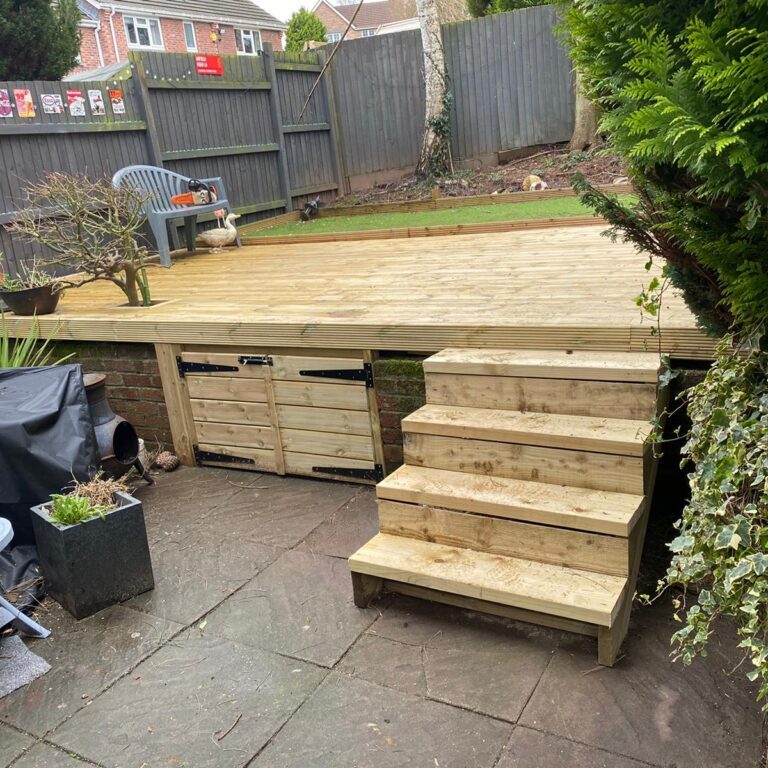 Garden decking area in Cardiff Garden decking area in Cardiff